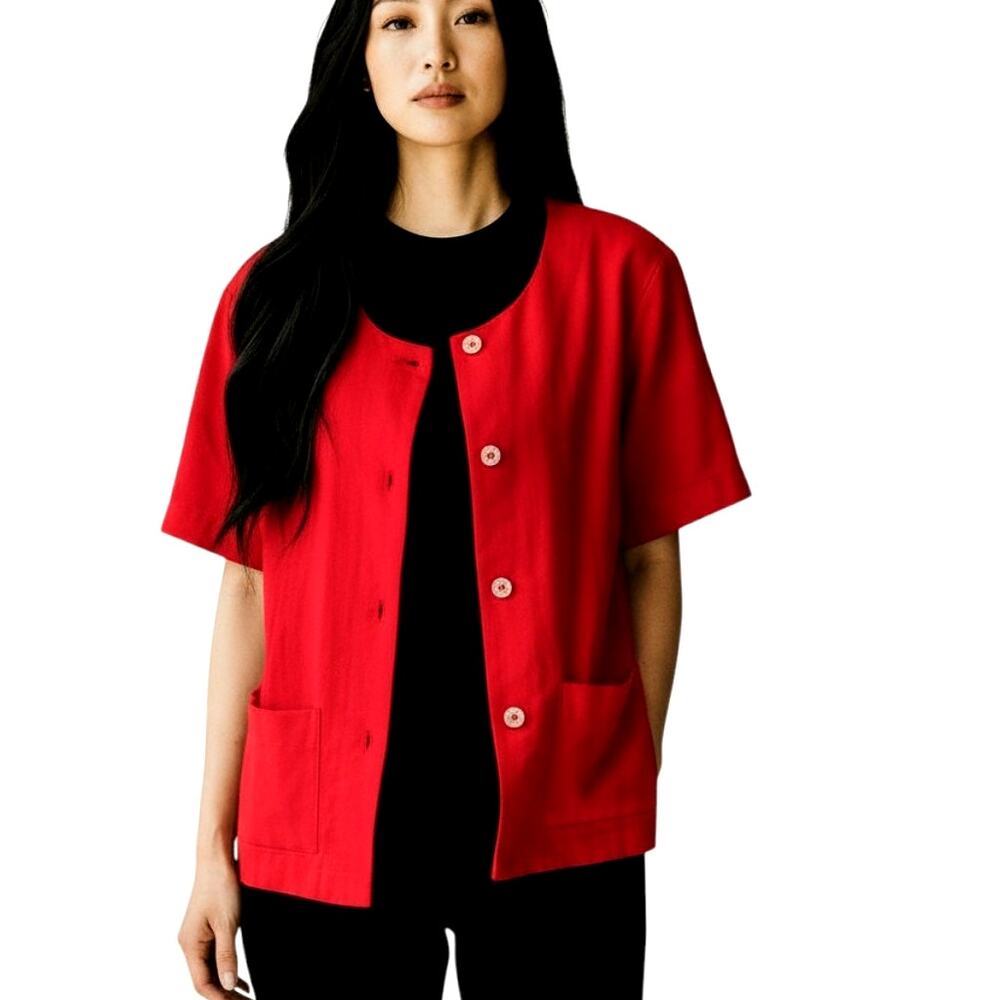 East 5th 1X Women's Blazer Red Suit Coat Plus Size 14W 16W Jacket